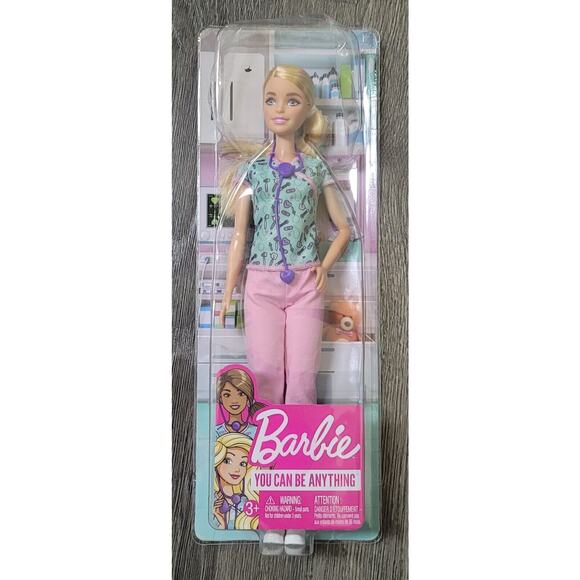 Mattel Other - NEW BARBIE MATTEL YOU CAN BE ANYTHING NURSE CAREER DOLL WITH STETHOSCOPE 12"